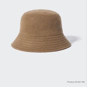 New Uniqlo Brown Adjustable Wool Bucket Hat